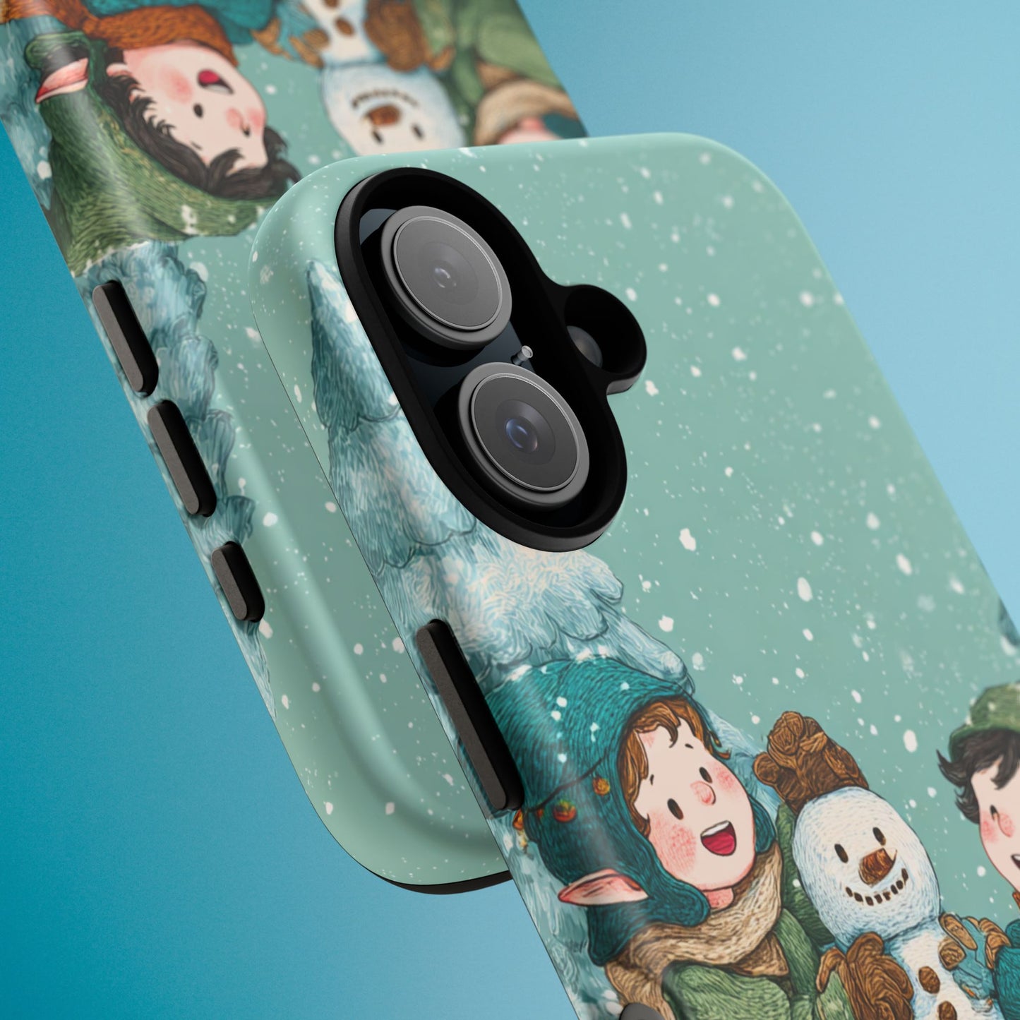 Elf Snowman Winter Phone Case Cute Holiday Cover for iPhone Samsung Pixel