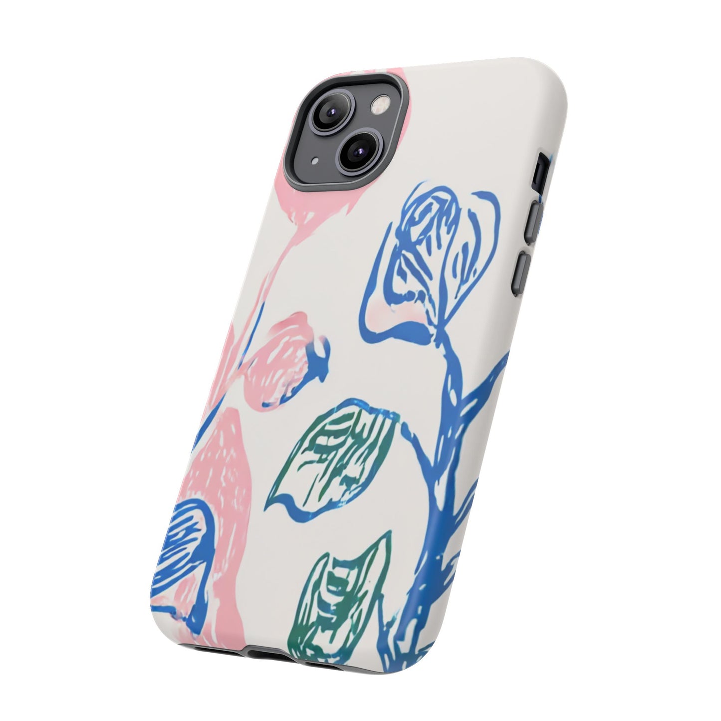 Floral Abstract Case - Artistic Phone Cover iPhone 14-17 Pro Air