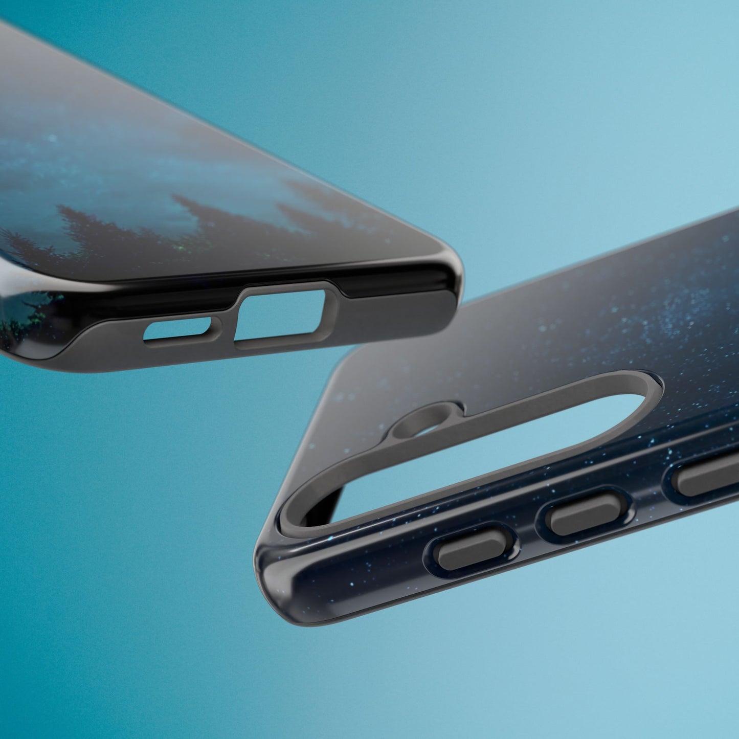 Dark Starry Night Phone Case - Winter Theme Phone Cover for iPhone, Pixel and Samsung Galaxy Models