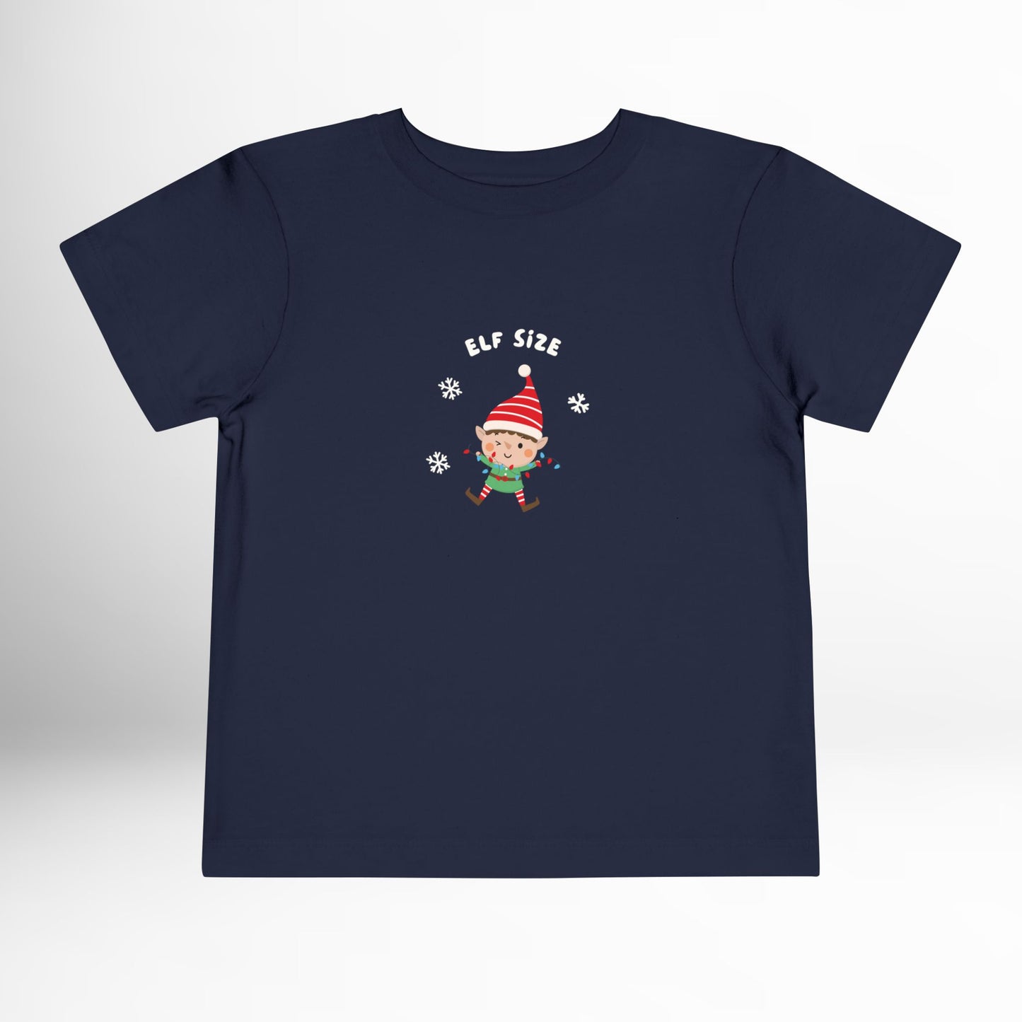 Elf Size Toddler T-Shirt - Christmas Holiday Kids Tee