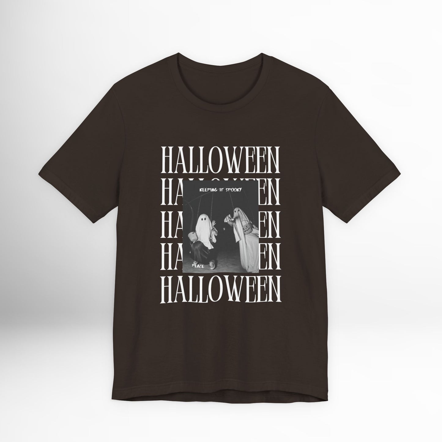 Halloween Ghost T-Shirt Keeping It Spooky Graphic Tee, Retro Ghost Shirt, Funny Halloween Party Top