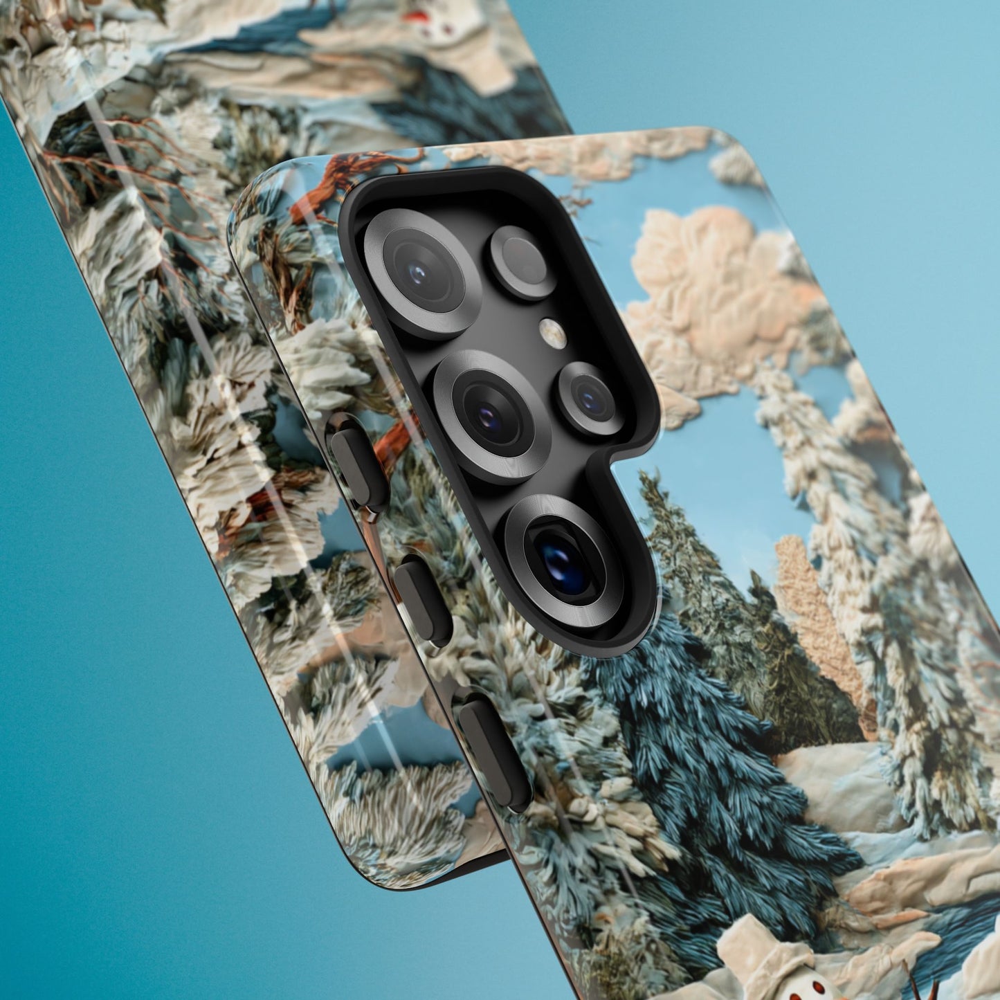 Snowman Winter Scene Phone Case Christmas Holiday Cover for iPhone Samsung Pixel