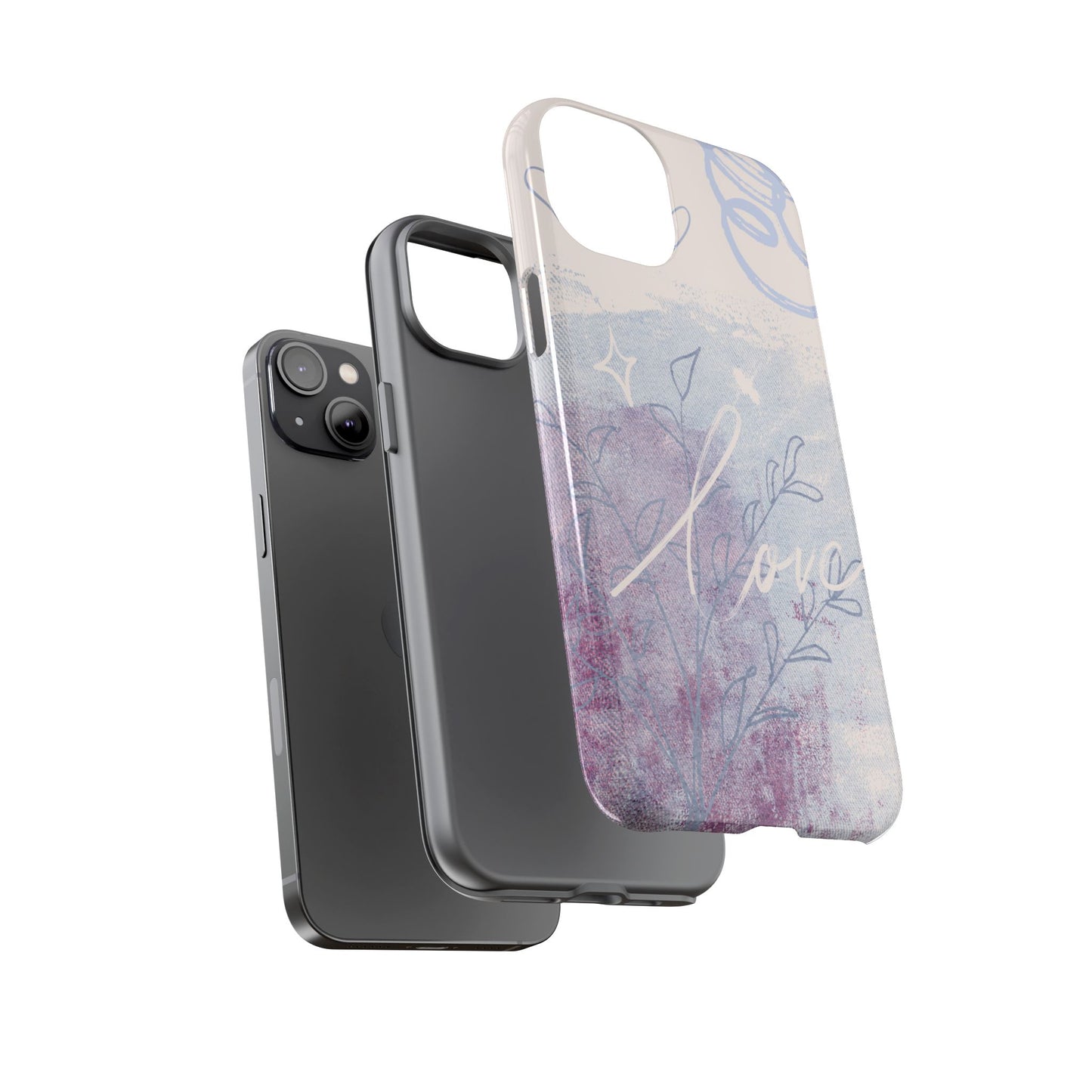 Love Pastel Abstract Phone Case: iPhone, Pixel, Galaxy
