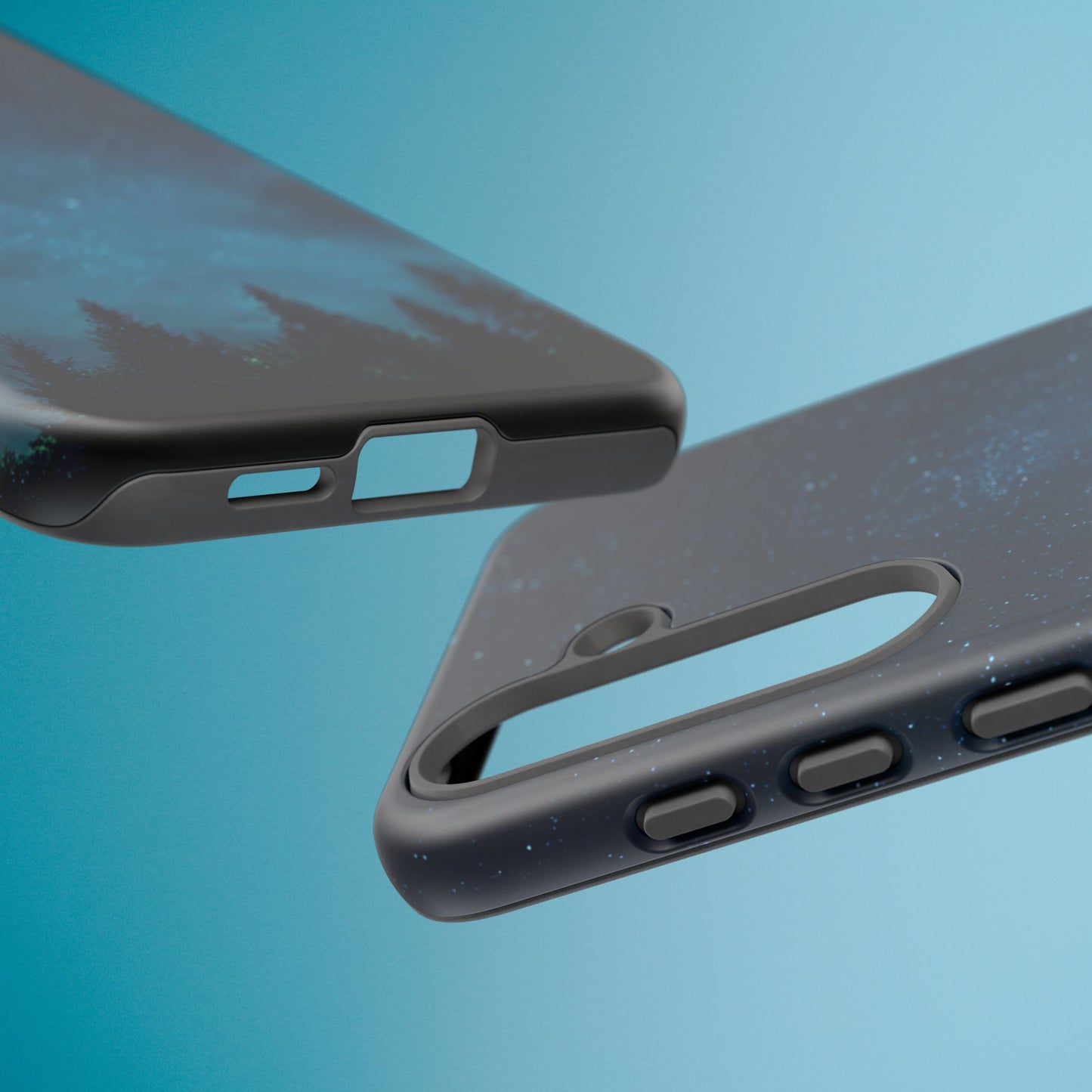 Dark Starry Night Phone Case - Winter Theme Phone Cover for iPhone, Pixel and Samsung Galaxy Models