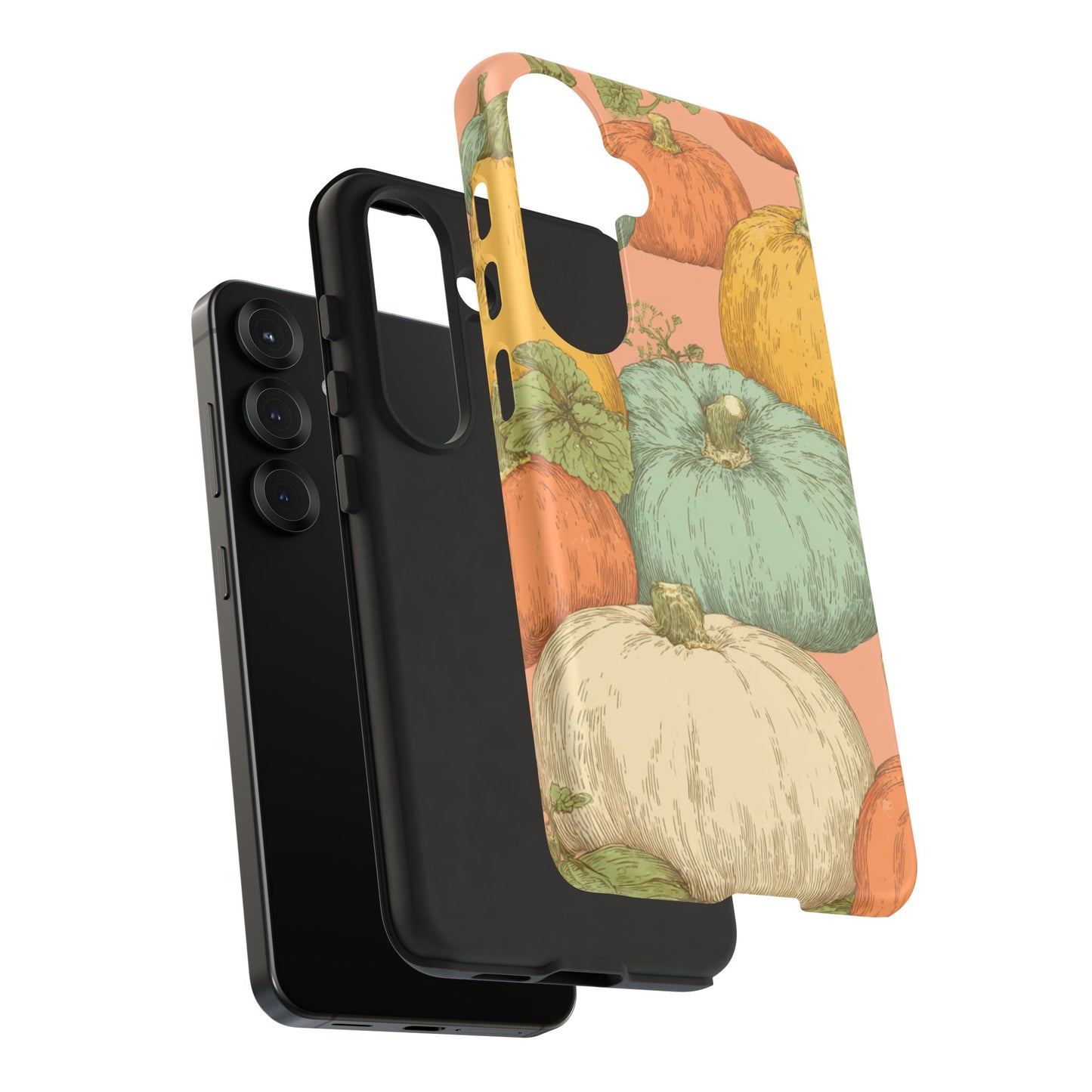 Pumpkin Patch Phone Case - Autumn Aesthetic iPhone Samsung Cover, Fall Halloween Pumpkin Design, Cozy Rustic Harvest Phone Accessory
