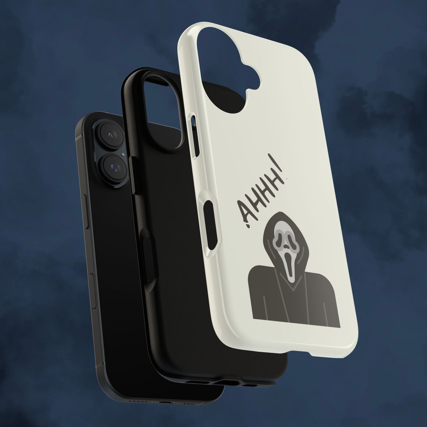 Ghostface Phone Case: Horror Movie Parody iPhone Samsung Pixel Cover