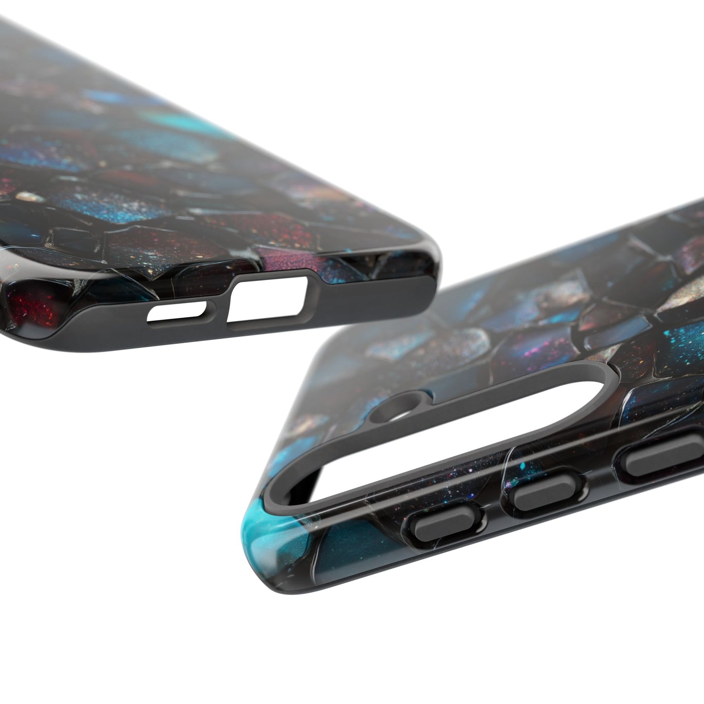 Gemstone Mosaic Phone Case, Crystal Stone Aesthetic Cover, Tough Protective Case for iPhone, Samsung, Pixel