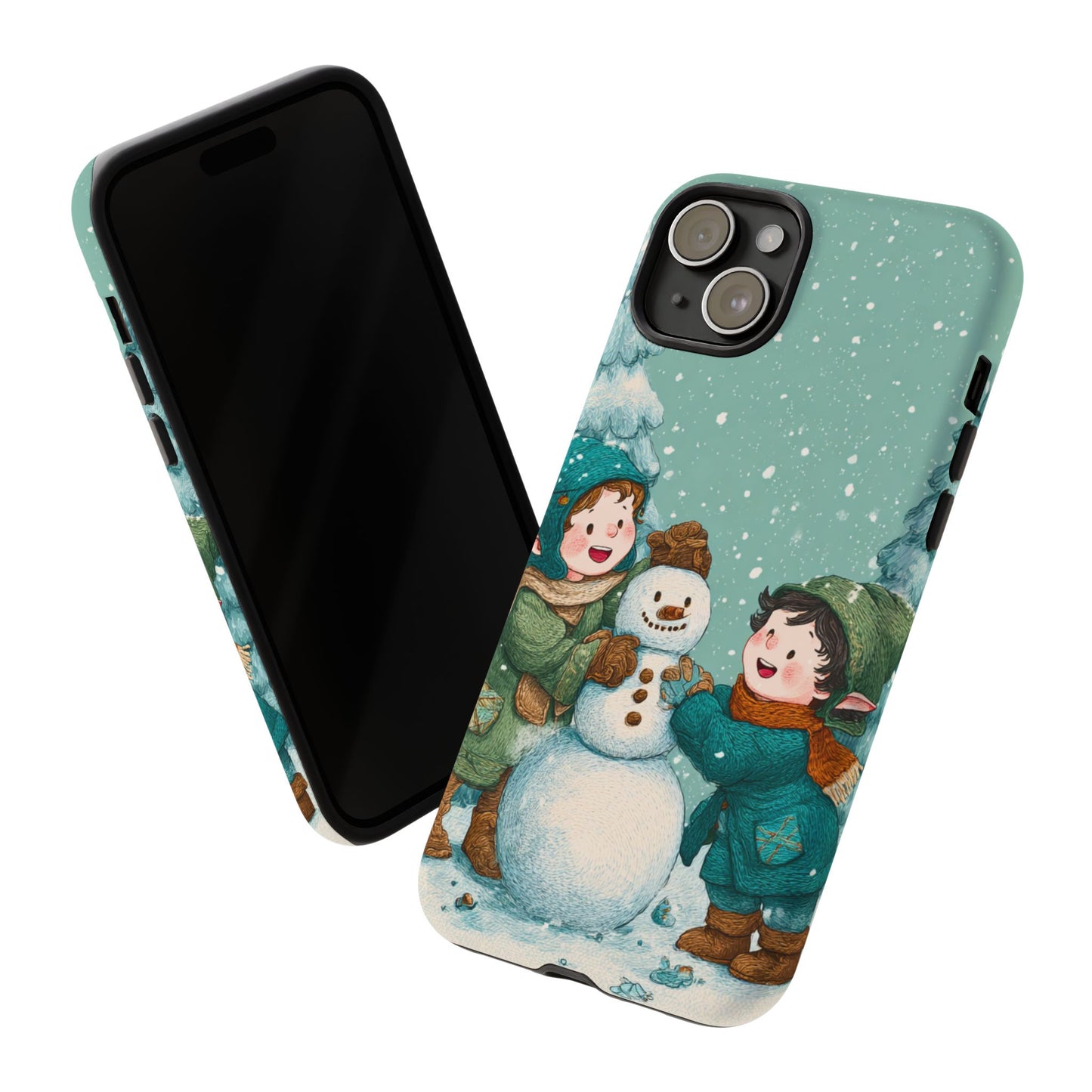 Elf Snowman Winter Phone Case Cute Holiday Cover for iPhone Samsung Pixel