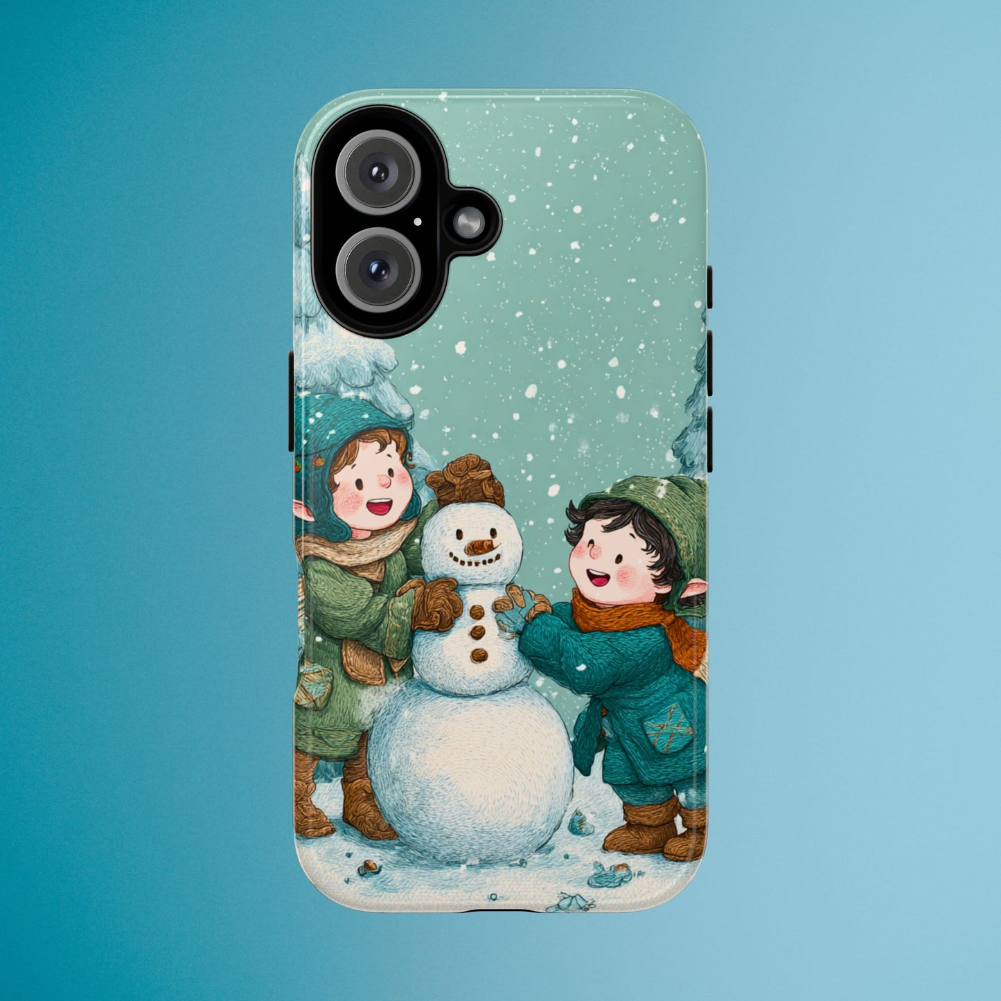 Elf Snowman Winter Phone Case Cute Holiday Cover for iPhone Samsung Pixel
