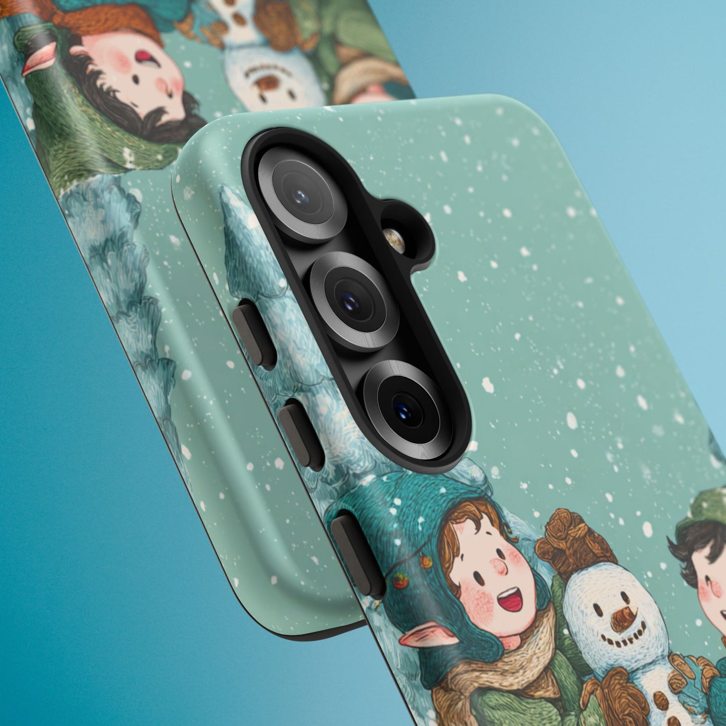 Elf Snowman Winter Phone Case Cute Holiday Cover for iPhone Samsung Pixel