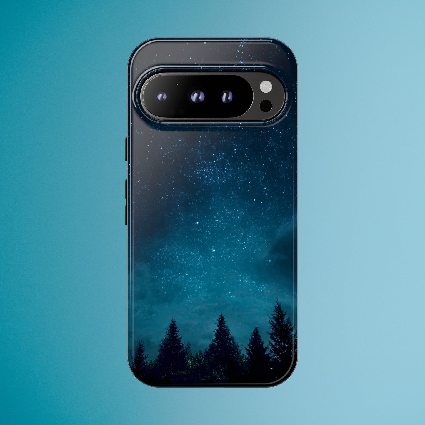 Dark Starry Night Phone Case - Winter Theme Phone Cover for iPhone, Pixel and Samsung Galaxy Models