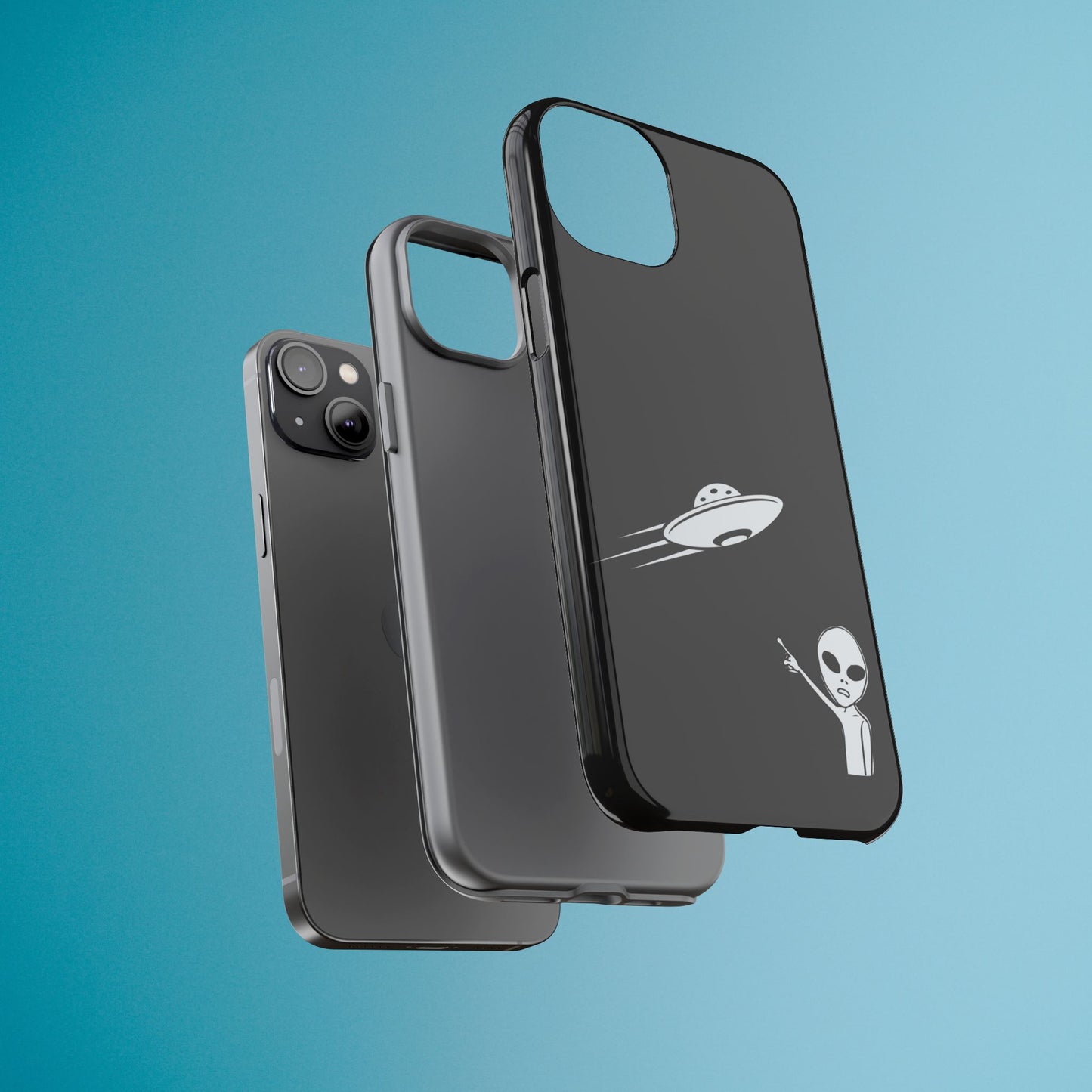 Alien UFO Phone Case, Supernatural Space Design, Sci Fi Aesthetic iPhone Samsung Pixel Cover