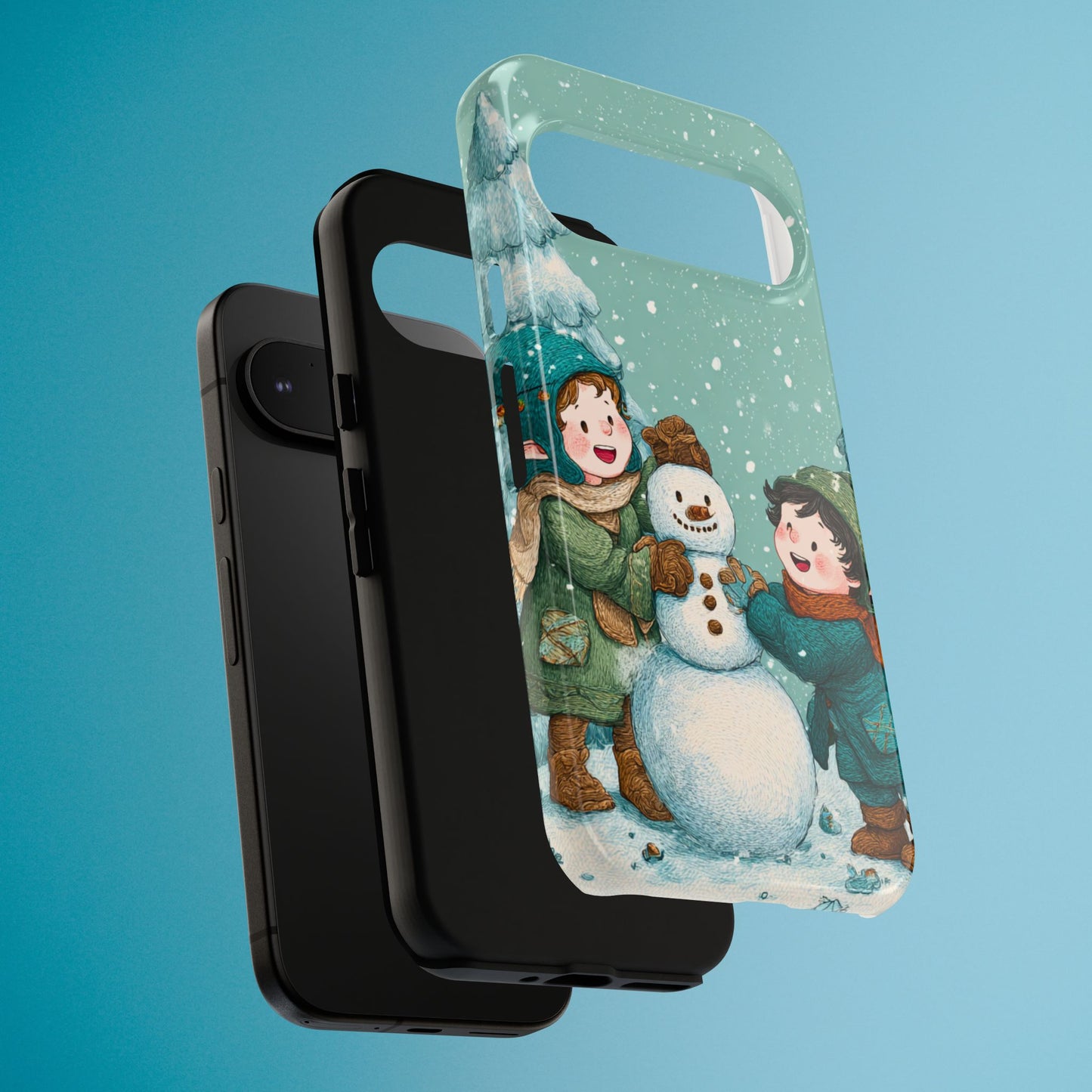 Elf Snowman Winter Phone Case Cute Holiday Cover for iPhone Samsung Pixel