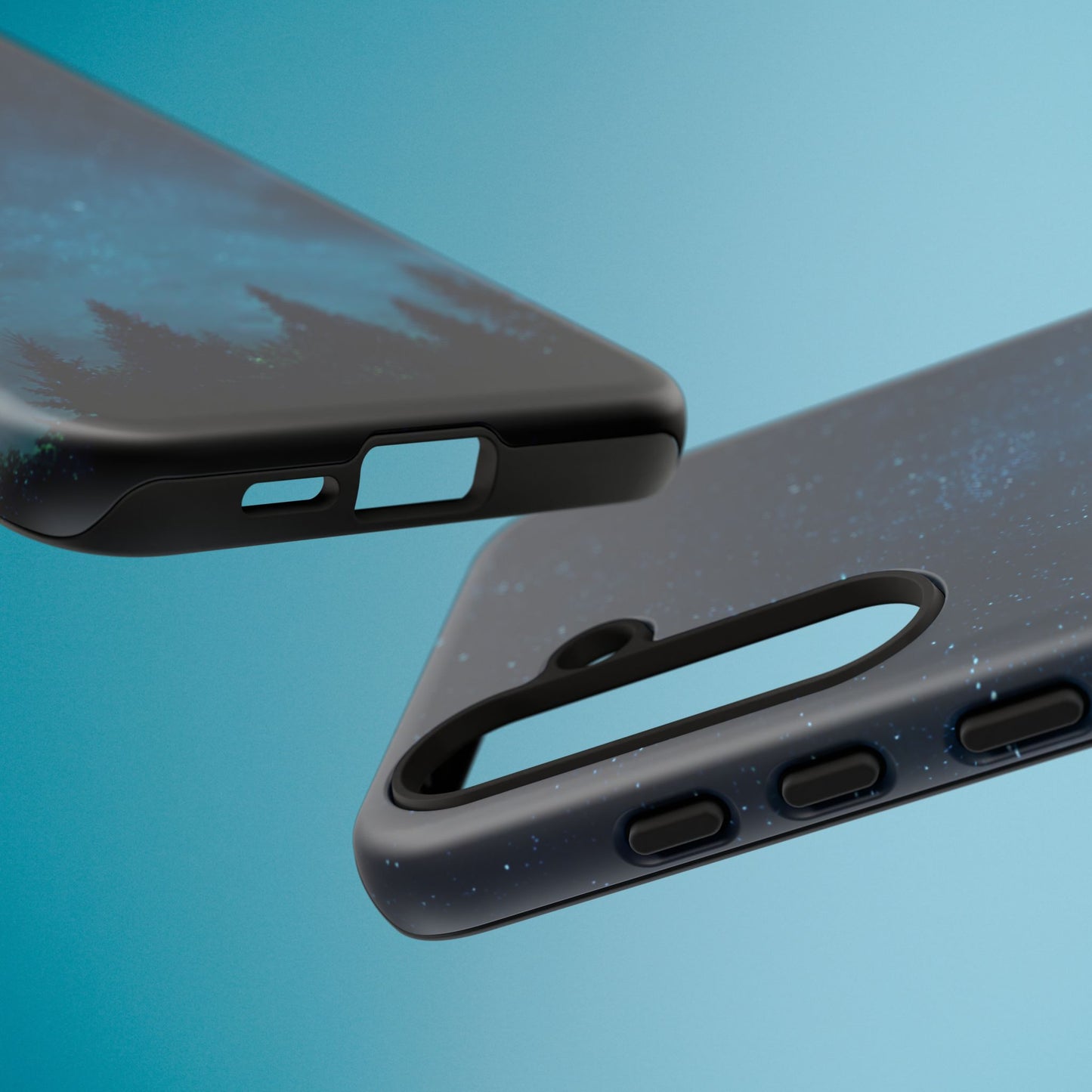 Dark Starry Night Phone Case - Winter Theme Phone Cover for iPhone, Pixel and Samsung Galaxy Models