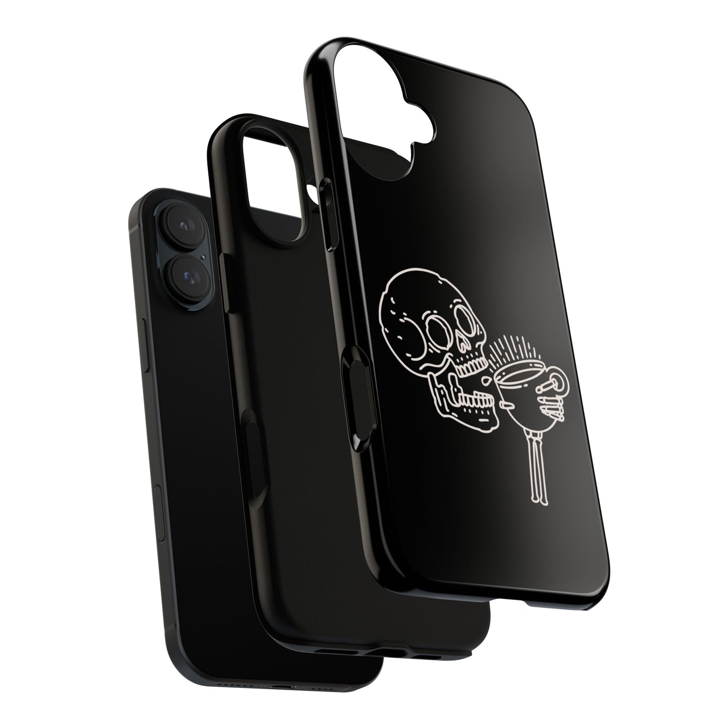 Skull Coffee Phone Case Gothic iPhone, Samsung,!Pixel