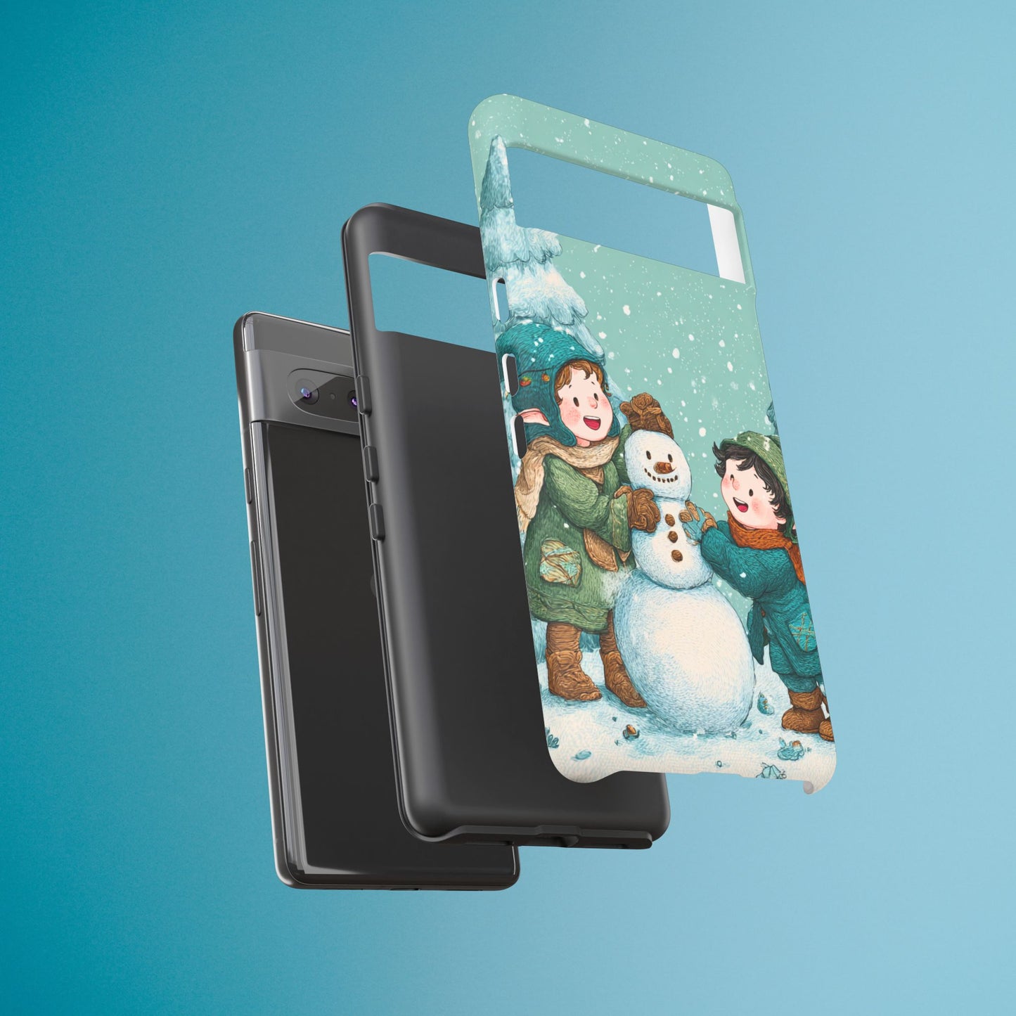 Elf Snowman Winter Phone Case Cute Holiday Cover for iPhone Samsung Pixel