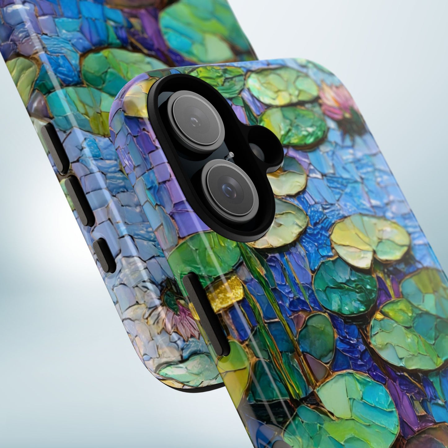 Lily Pad Phone Case, Impressionist Mosaic Botanical Cover, iPhone 15 16 17 Pro Air, Google Pixel 7 8 9 Pro, Samsung S23 S24 S25 S26 Ultra