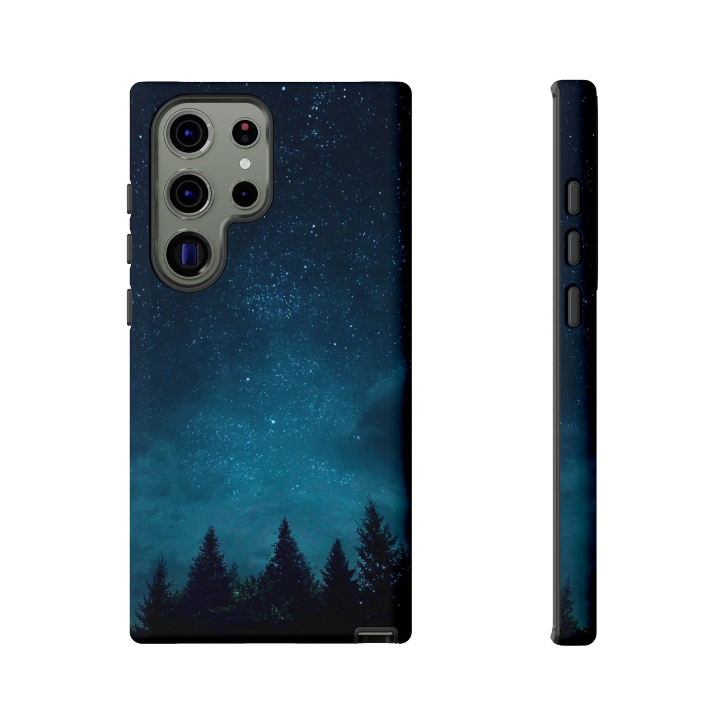 Dark Starry Night Phone Case - Winter Theme Phone Cover for iPhone, Pixel and Samsung Galaxy Models