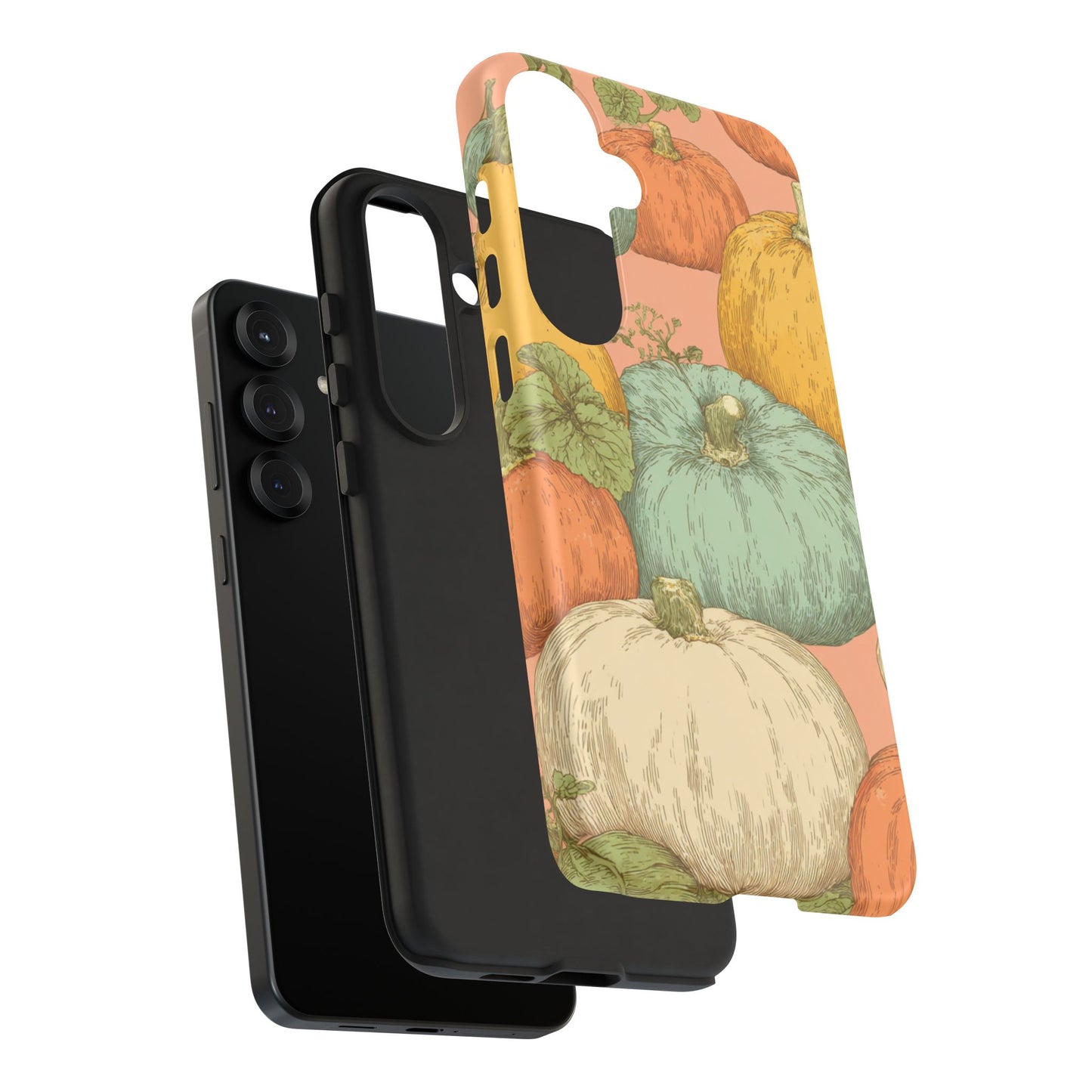Pumpkin Patch Phone Case - Autumn Aesthetic iPhone Samsung Cover, Fall Halloween Pumpkin Design, Cozy Rustic Harvest Phone Accessory
