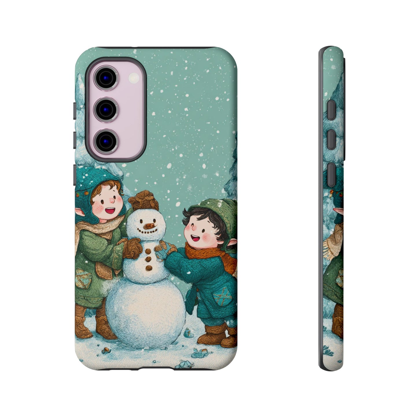 Elf Snowman Winter Phone Case Cute Holiday Cover for iPhone Samsung Pixel