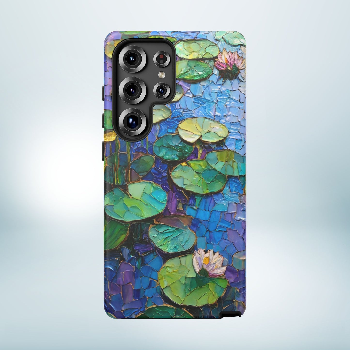 Lily Pad Phone Case, Impressionist Mosaic Botanical Cover, iPhone 15 16 17 Pro Air, Google Pixel 7 8 9 Pro, Samsung S23 S24 S25 S26 Ultra