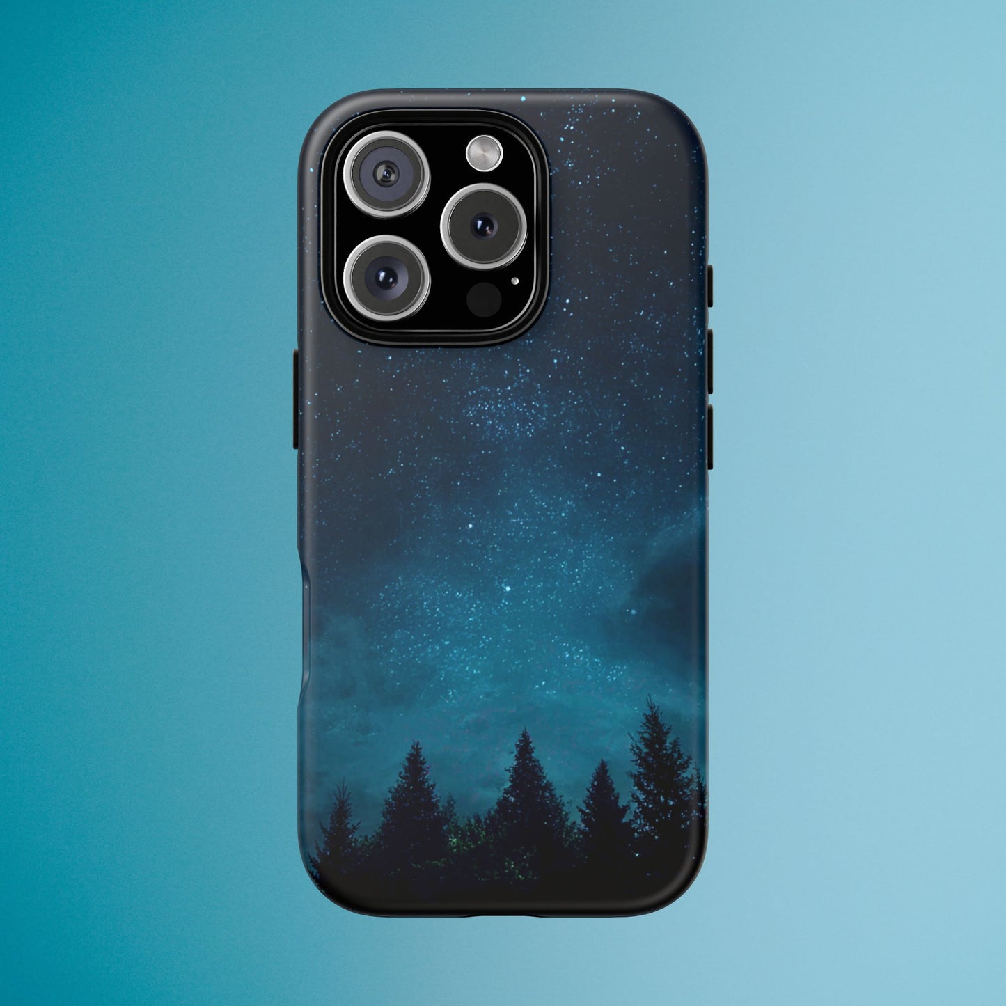 Dark Starry Night Phone Case - Winter Theme Phone Cover for iPhone, Pixel and Samsung Galaxy Models