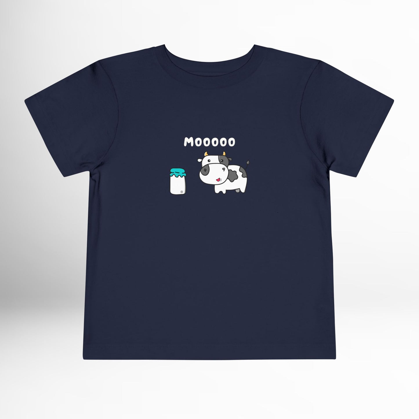 Moo Toddler Shirt - Cute Cow Graphic Cotton Tee with Farm Animal Design (2T-5T)