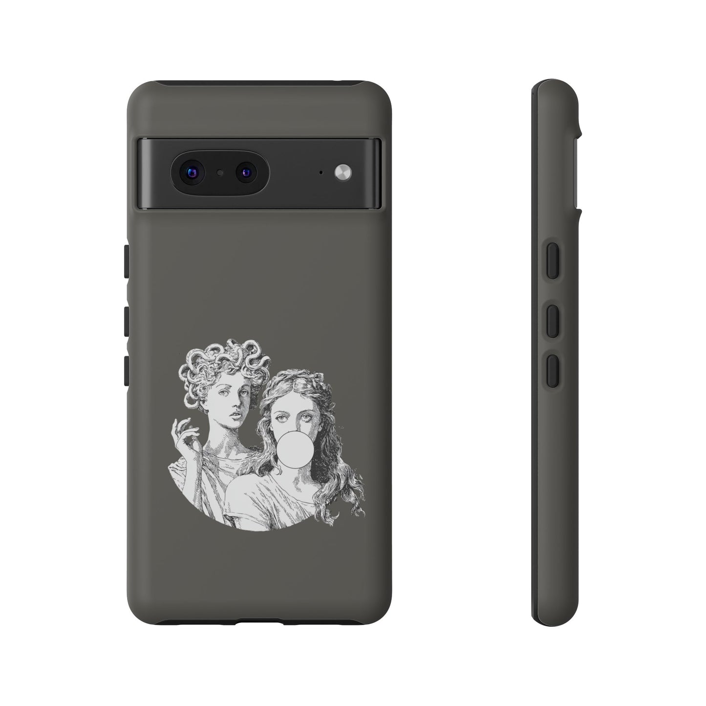 Athena and Medusa Phone Case, Greek Mythology Tough Cover, Gothic Art iPhone Samsung Pixel Case