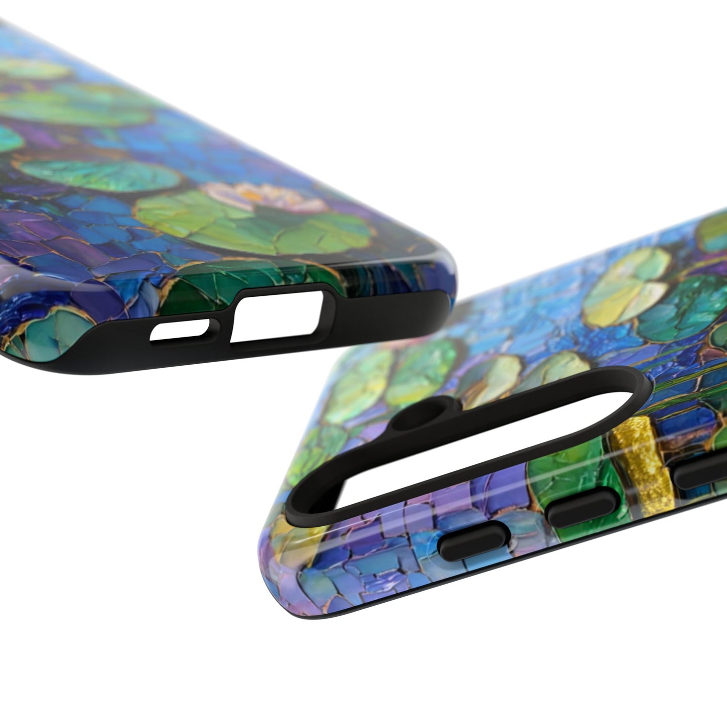 Lily Pad Phone Case, Impressionist Mosaic Botanical Cover, iPhone 15 16 17 Pro Air, Google Pixel 7 8 9 Pro, Samsung S23 S24 S25 S26 Ultra