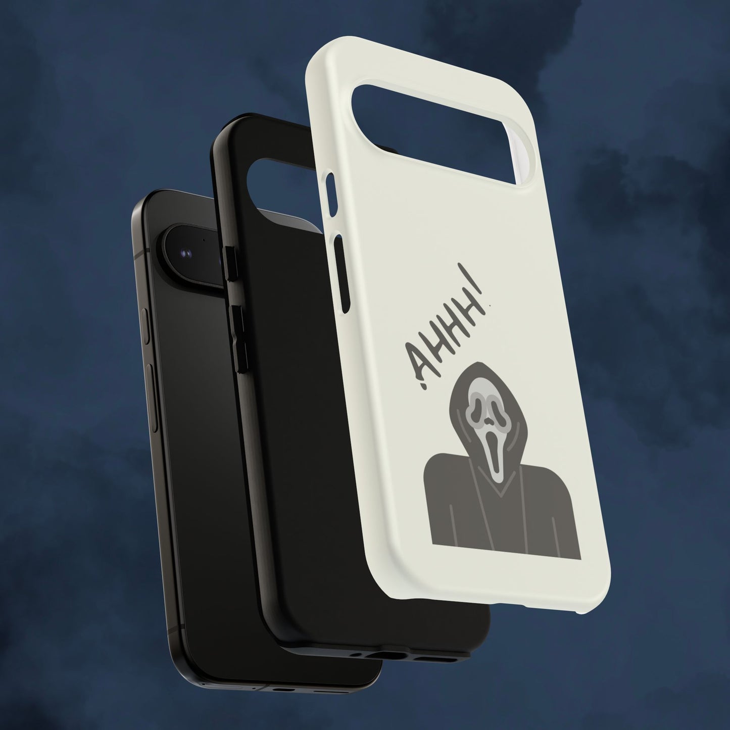 Ghostface Phone Case: Horror Movie Parody iPhone Samsung Pixel Cover