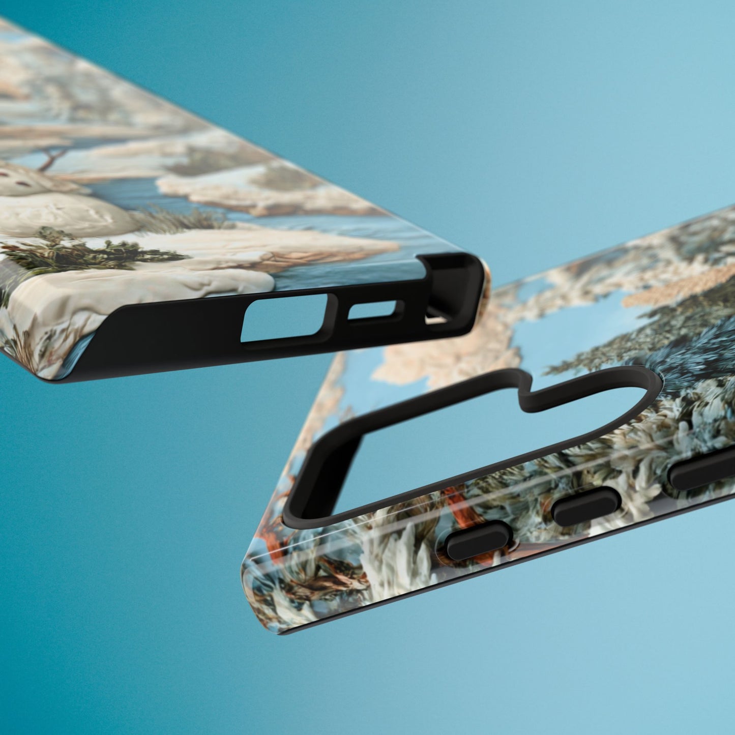 Snowman Winter Scene Phone Case Christmas Holiday Cover for iPhone Samsung Pixel