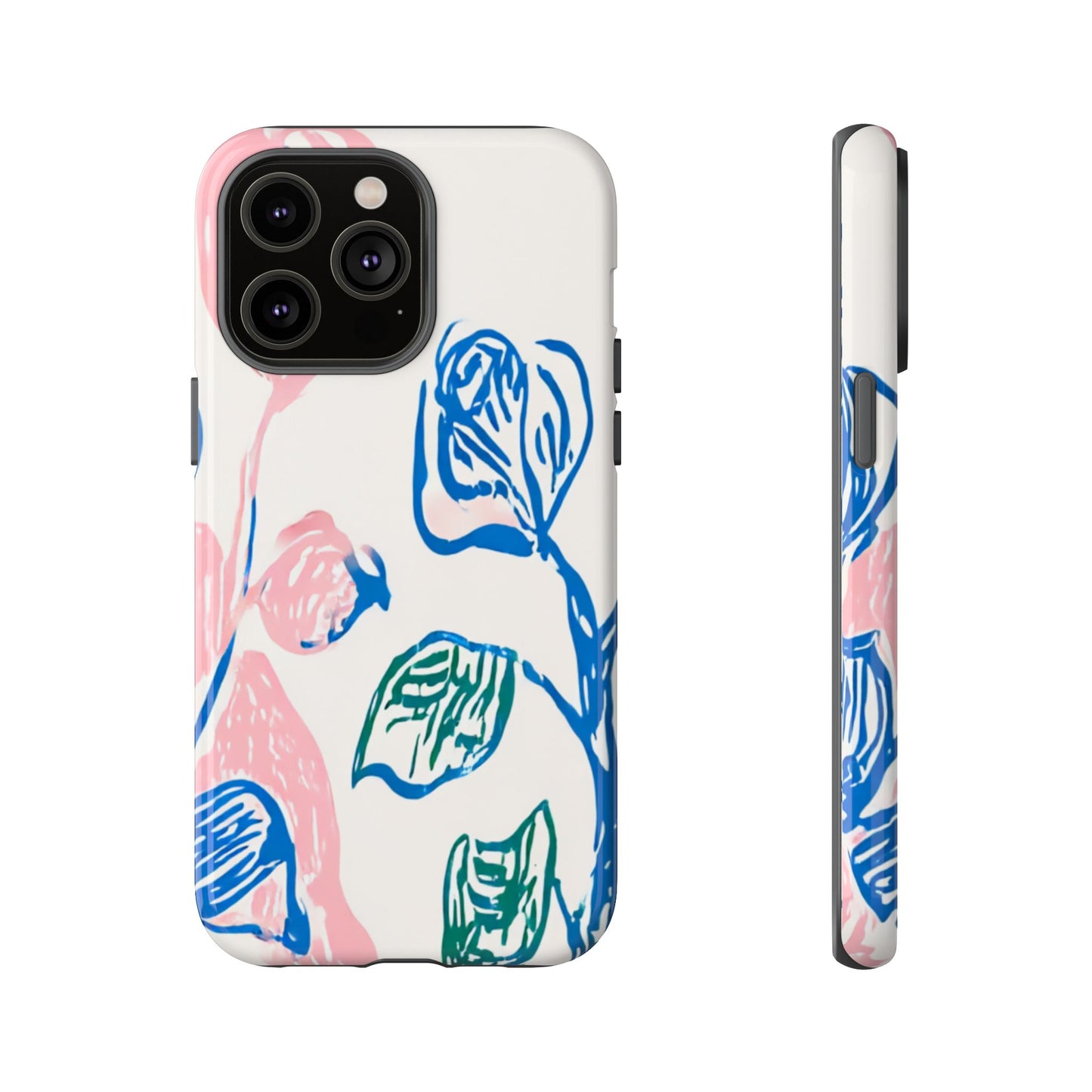 Floral Abstract Case - Artistic Phone Cover iPhone 14-17 Pro Air