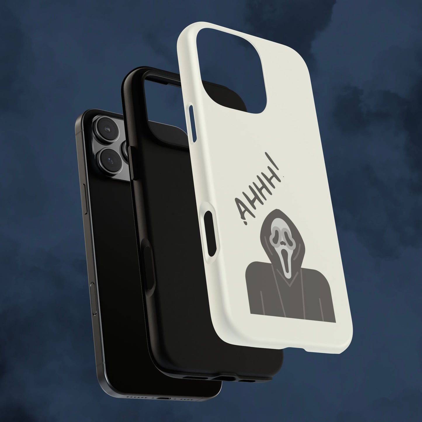 Ghostface Phone Case: Horror Movie Parody iPhone Samsung Pixel Cover