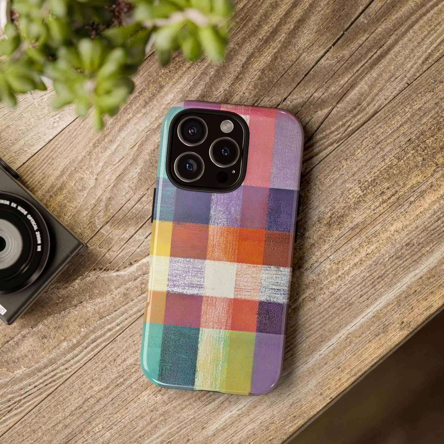 Colorful Plaid Phone Case - iPhone, Galaxy and Pixel Models