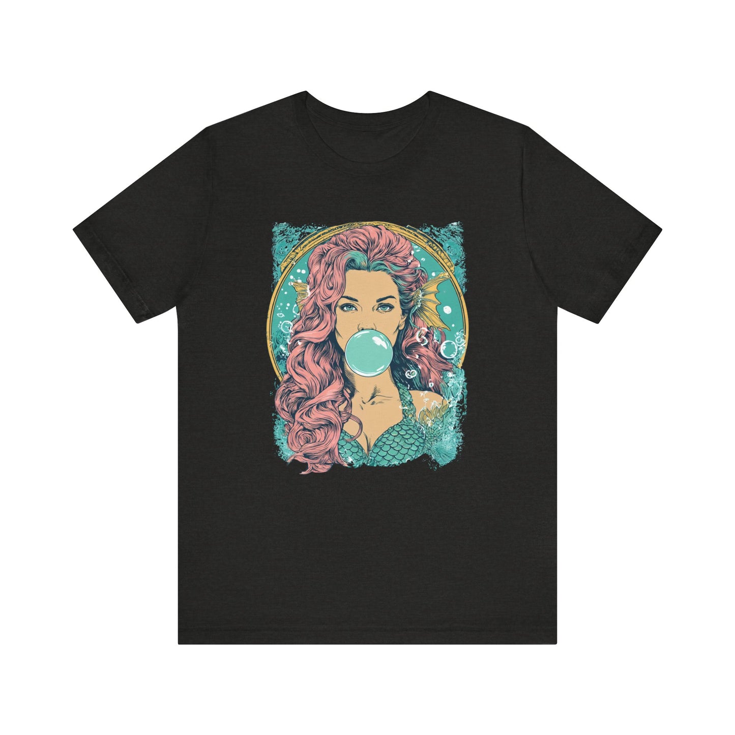 Mermaid Bubblegum T-Shirt | Ocean Fantasy Graphic Tee | Siren Goddess Mythology Shirt | Aesthetic Streetwear Top