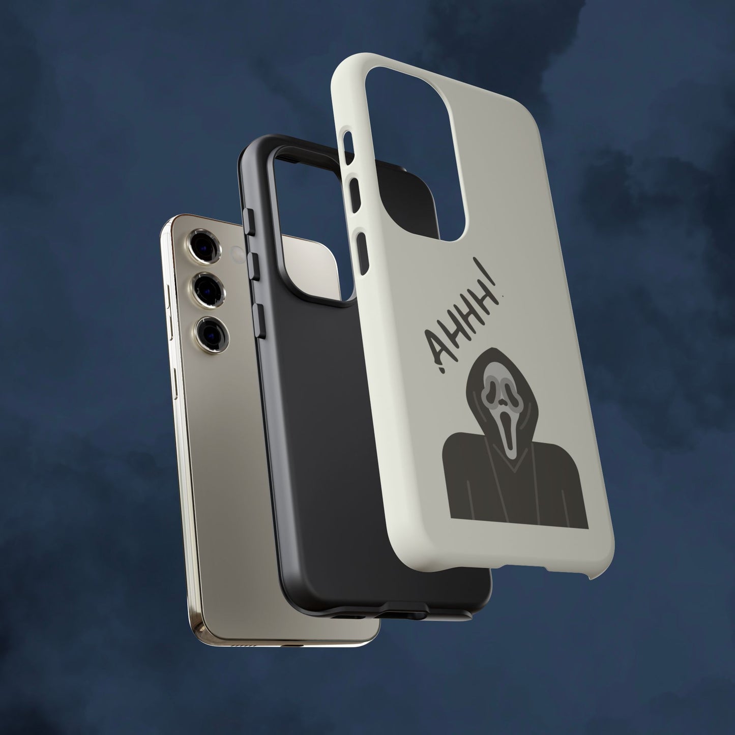 Ghostface Phone Case: Horror Movie Parody iPhone Samsung Pixel Cover