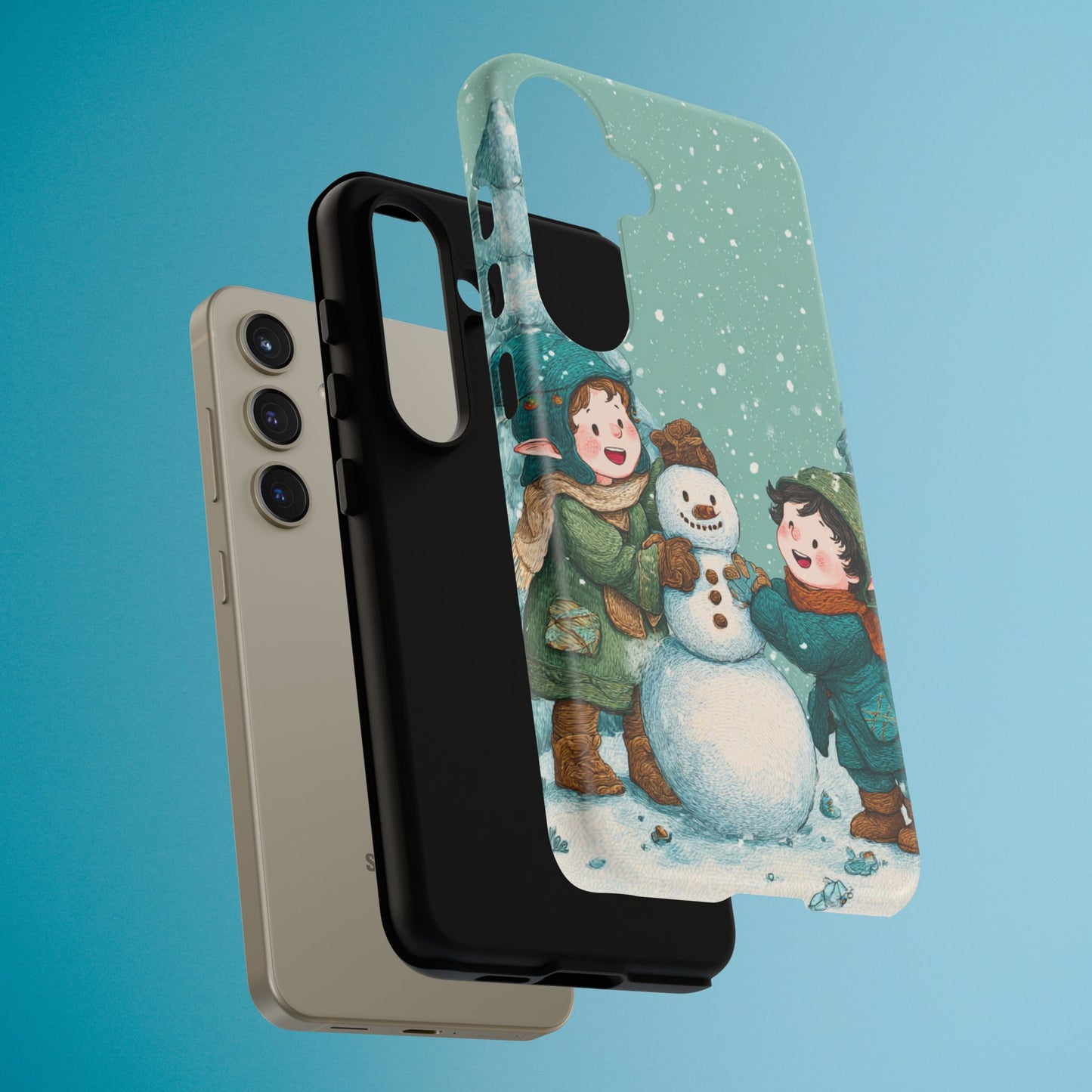 Elf Snowman Winter Phone Case Cute Holiday Cover for iPhone Samsung Pixel