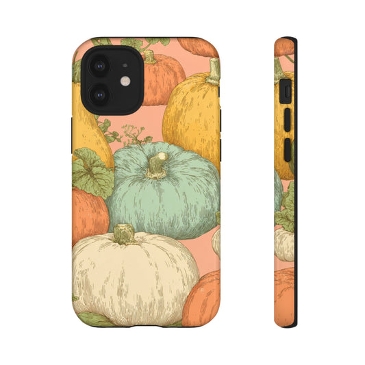 Pumpkin Patch Phone Case - Autumn Aesthetic iPhone Samsung Cover, Fall Halloween Pumpkin Design, Cozy Rustic Harvest Phone Accessory