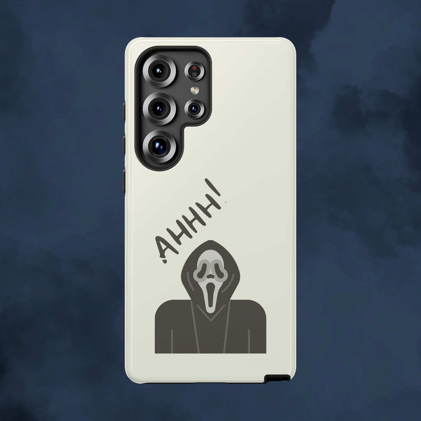 Ghostface Phone Case: Horror Movie Parody iPhone Samsung Pixel Cover