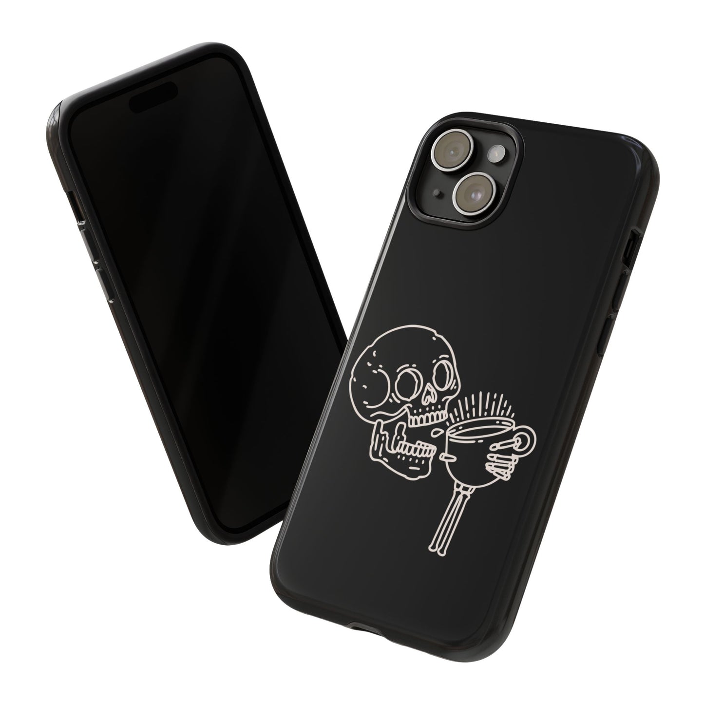 Skull Coffee Phone Case Gothic iPhone, Samsung,!Pixel