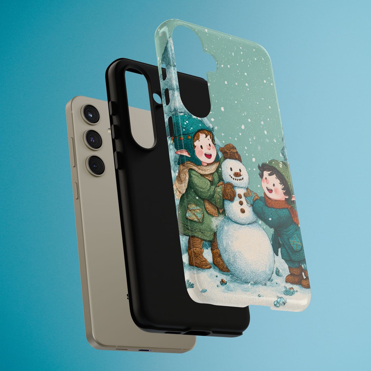 Elf Snowman Winter Phone Case Cute Holiday Cover for iPhone Samsung Pixel