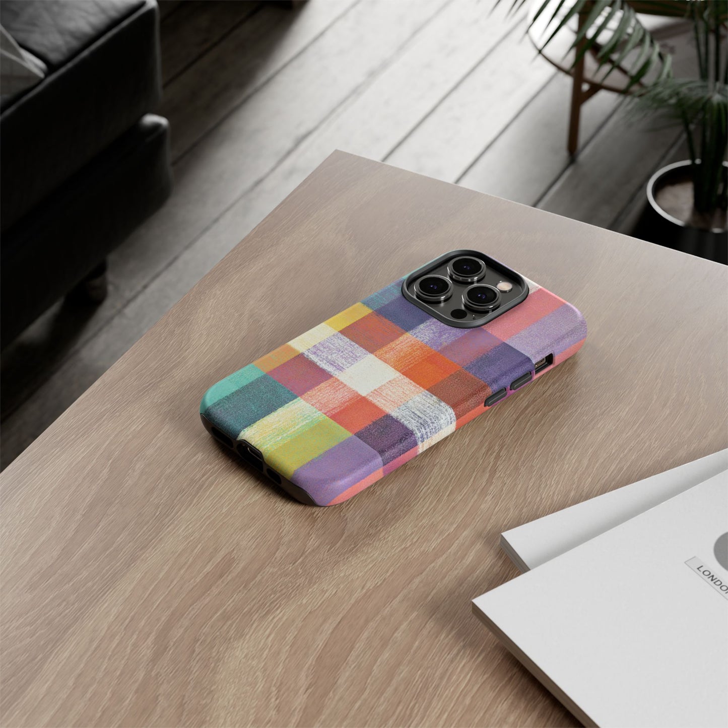 Colorful Plaid Phone Case - iPhone, Galaxy and Pixel Models