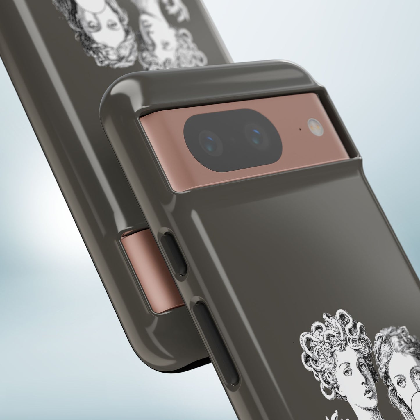 Athena and Medusa Phone Case, Greek Mythology Tough Cover, Gothic Art iPhone Samsung Pixel Case