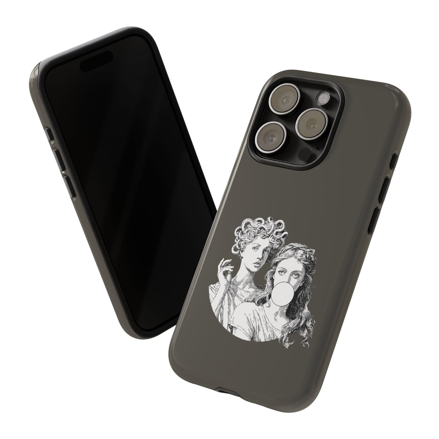Athena and Medusa Phone Case, Greek Mythology Tough Cover, Gothic Art iPhone Samsung Pixel Case