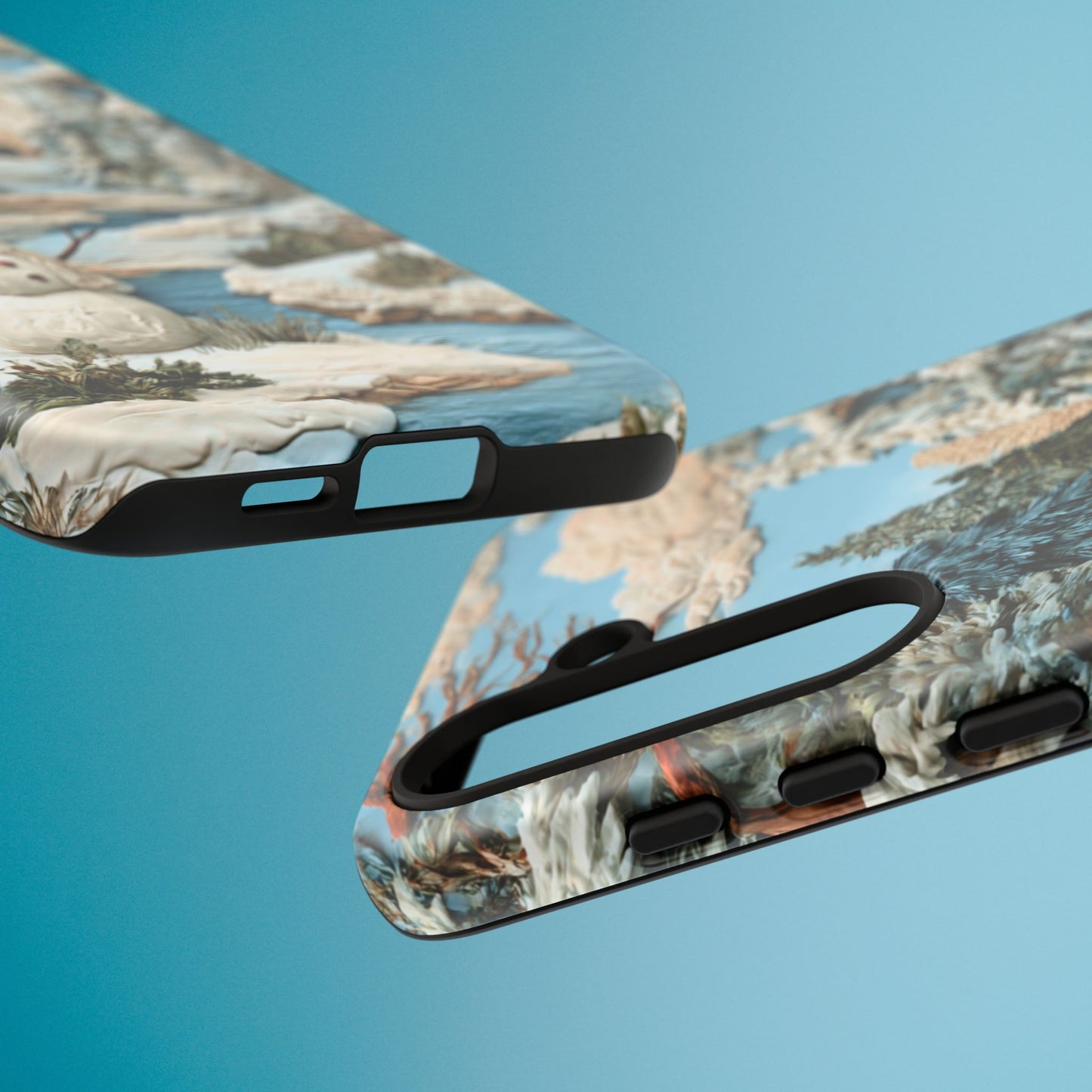 Snowman Winter Scene Phone Case Christmas Holiday Cover for iPhone Samsung Pixel