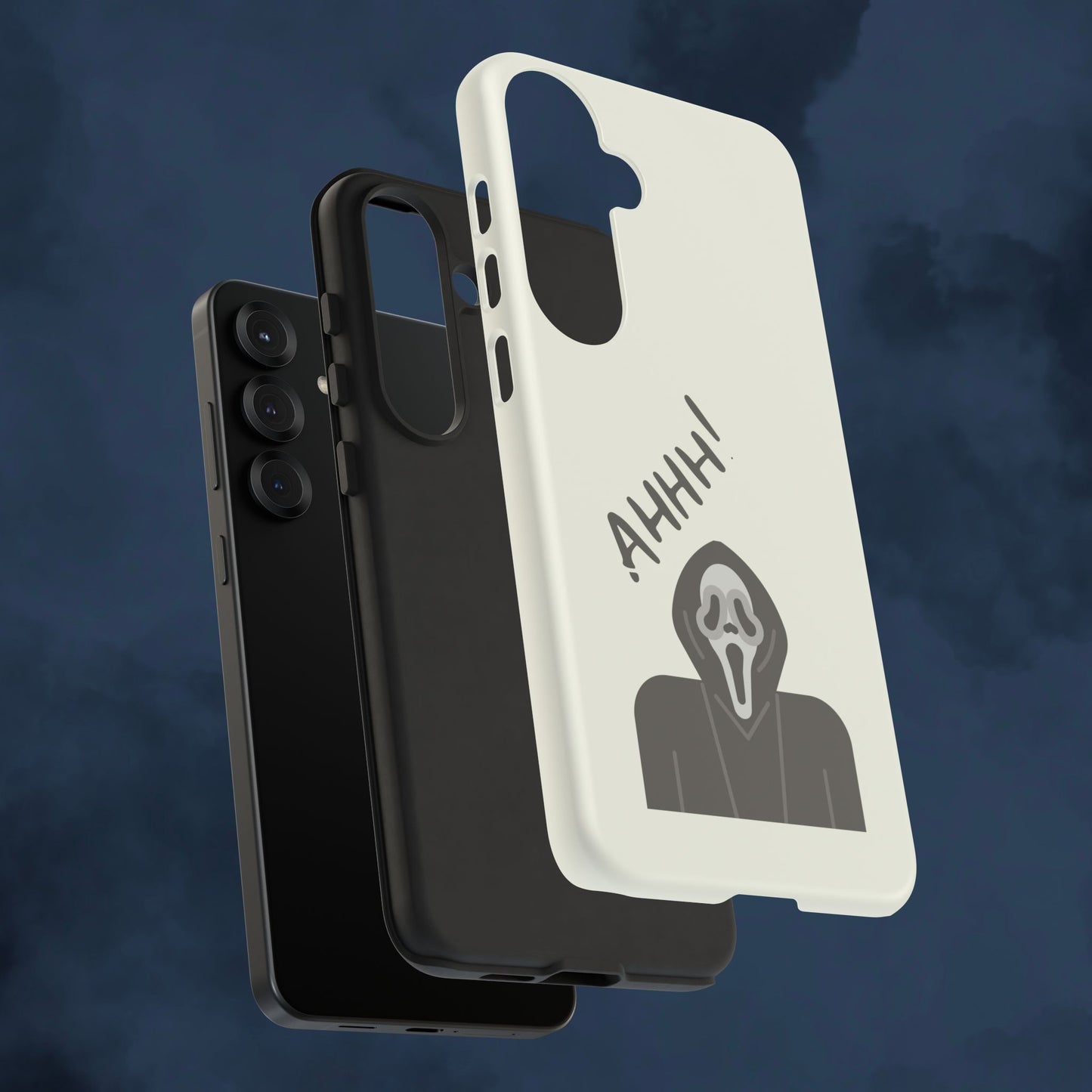 Ghostface Phone Case: Horror Movie Parody iPhone Samsung Pixel Cover