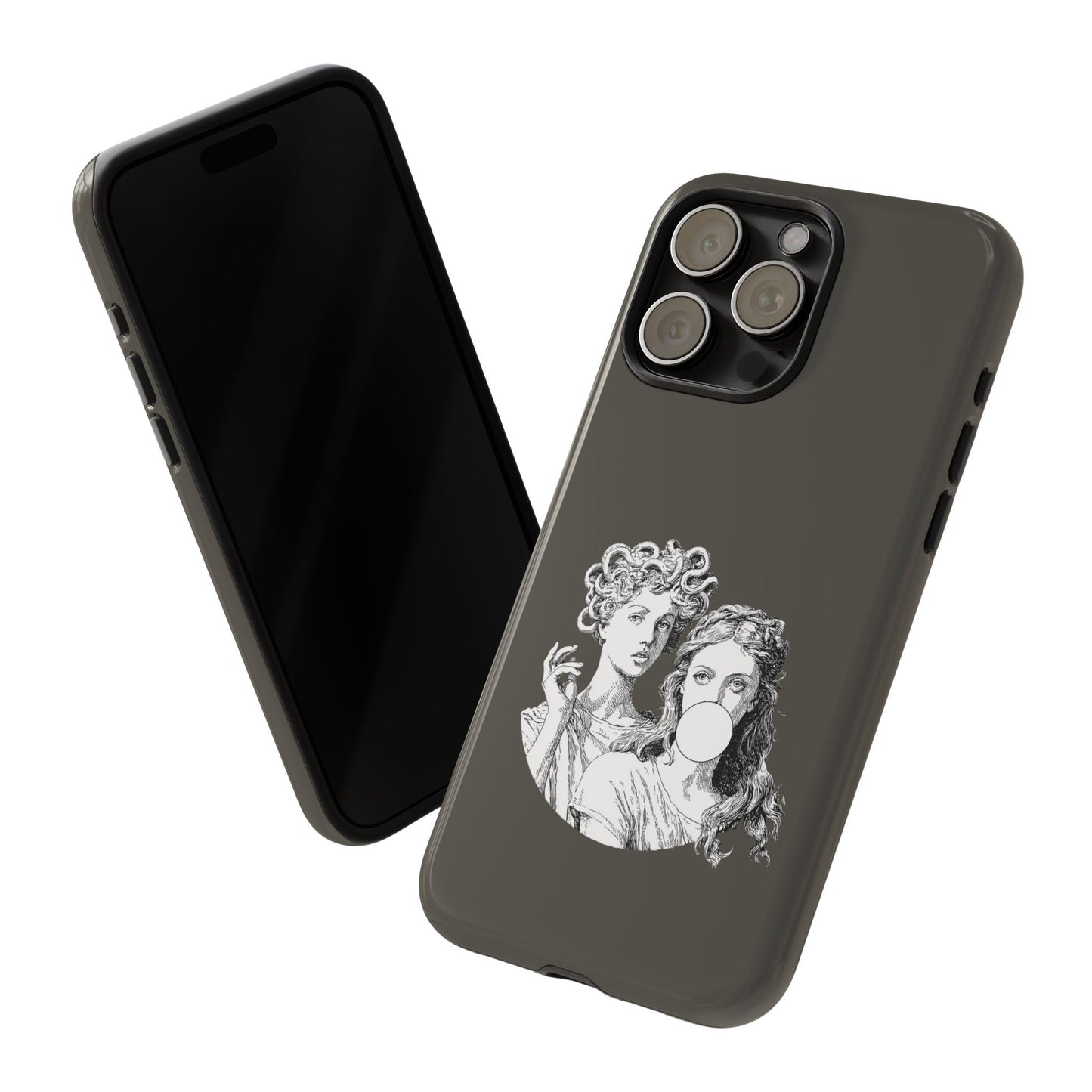 Athena and Medusa Phone Case, Greek Mythology Tough Cover, Gothic Art iPhone Samsung Pixel Case
