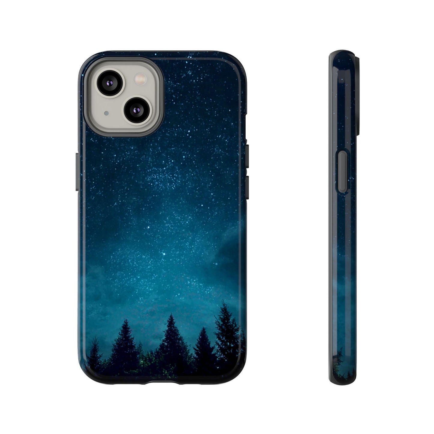 Dark Starry Night Phone Case - Winter Theme Phone Cover for iPhone, Pixel and Samsung Galaxy Models