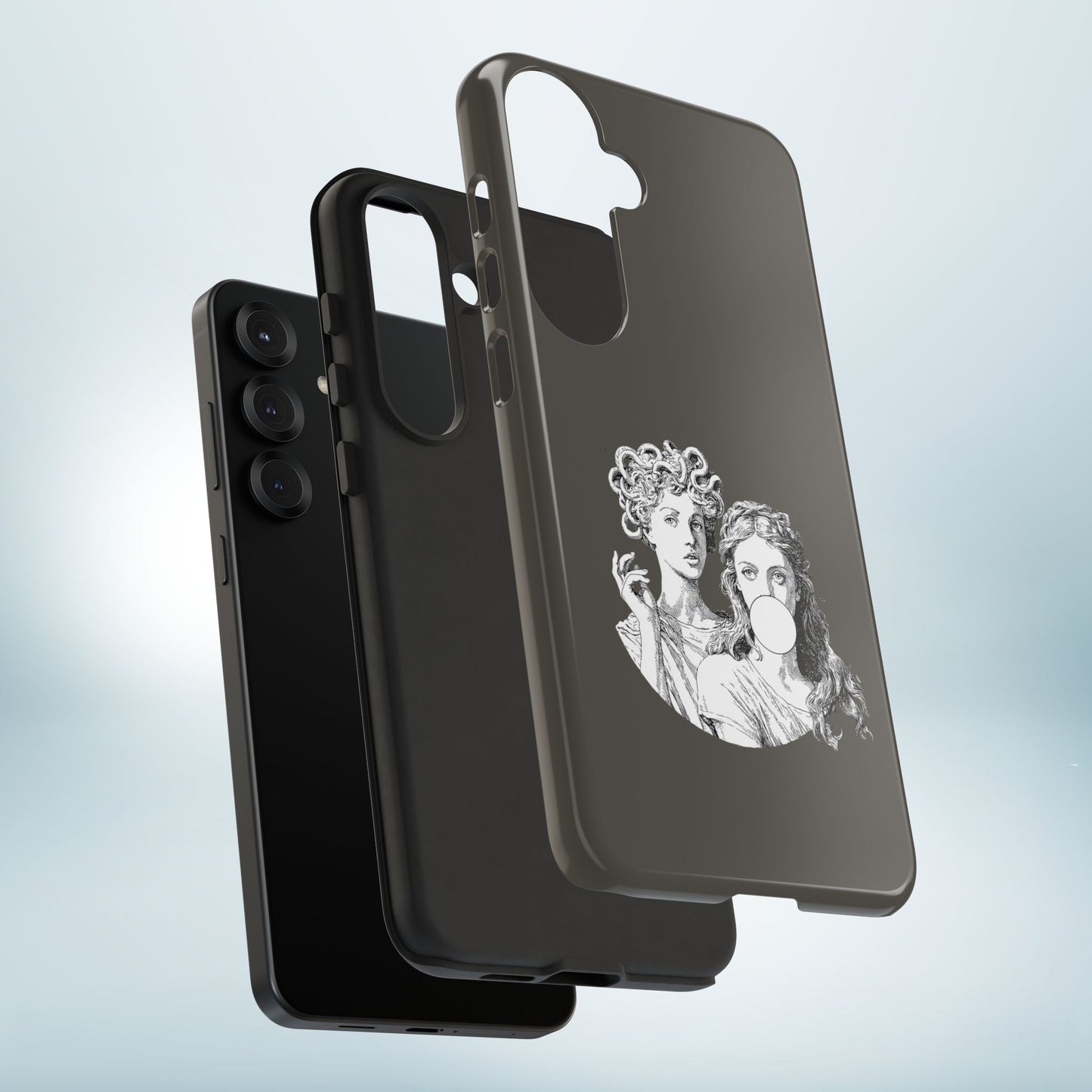 Athena and Medusa Phone Case, Greek Mythology Tough Cover, Gothic Art iPhone Samsung Pixel Case