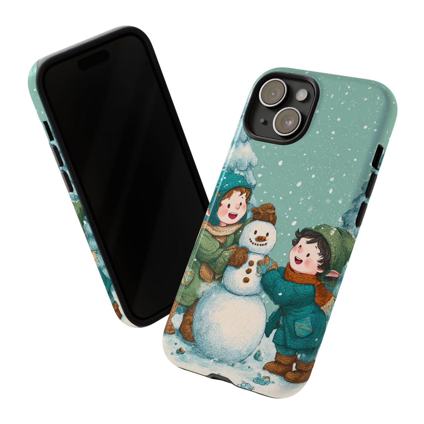 Elf Snowman Winter Phone Case Cute Holiday Cover for iPhone Samsung Pixel